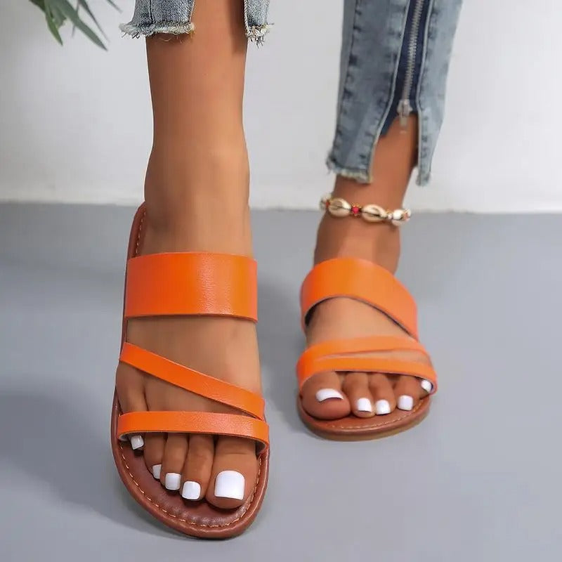 Damen - Bequeme Sandalen - Atmungsaktives Material - Ideal für Alltag und Freizeit