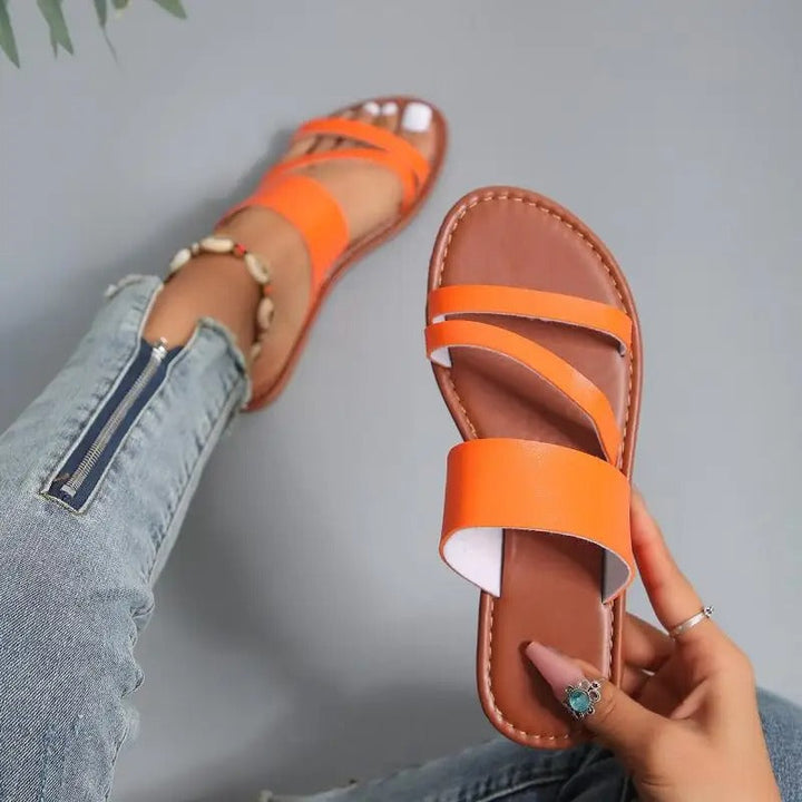 Damen - Bequeme Sandalen - Atmungsaktives Material - Ideal für Alltag und Freizeit
