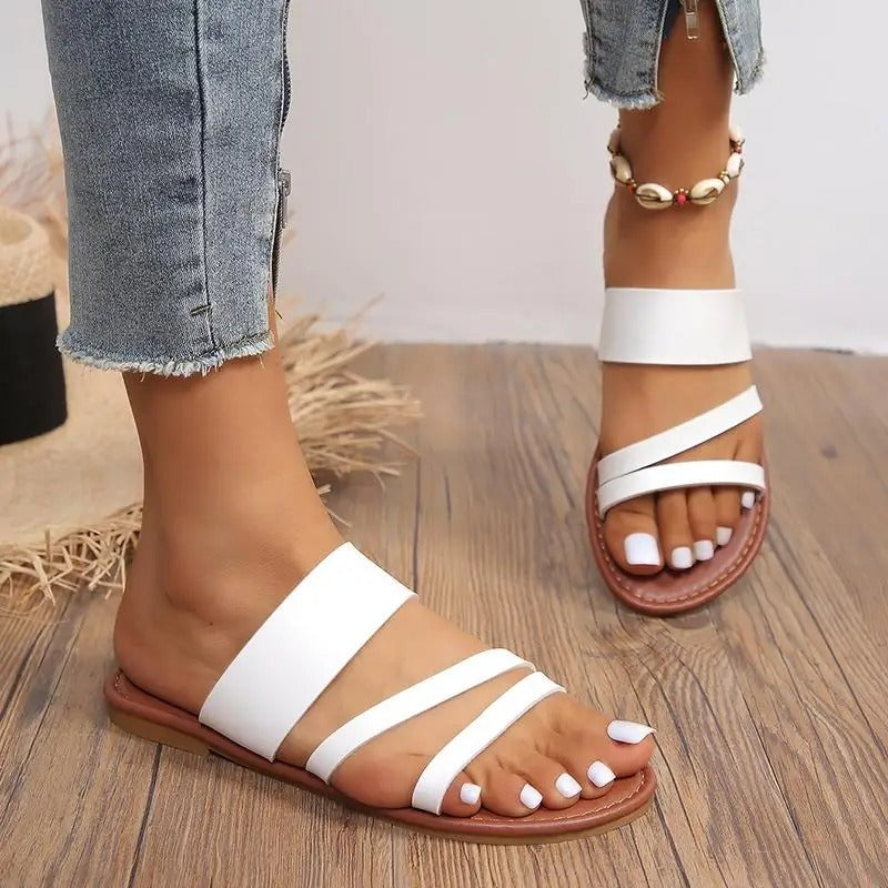 Damen - Bequeme Sandalen - Atmungsaktives Material - Ideal für Alltag und Freizeit