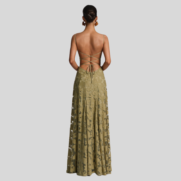 Damen Abendkleid | One-Shoulder-Design, Fliessender Maxischnitt, Strukturmuster & Festlich Elegant
