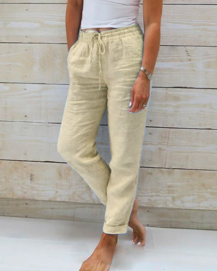 Birgit | Damen Hose mit Kordelzug und Legerer Passform
