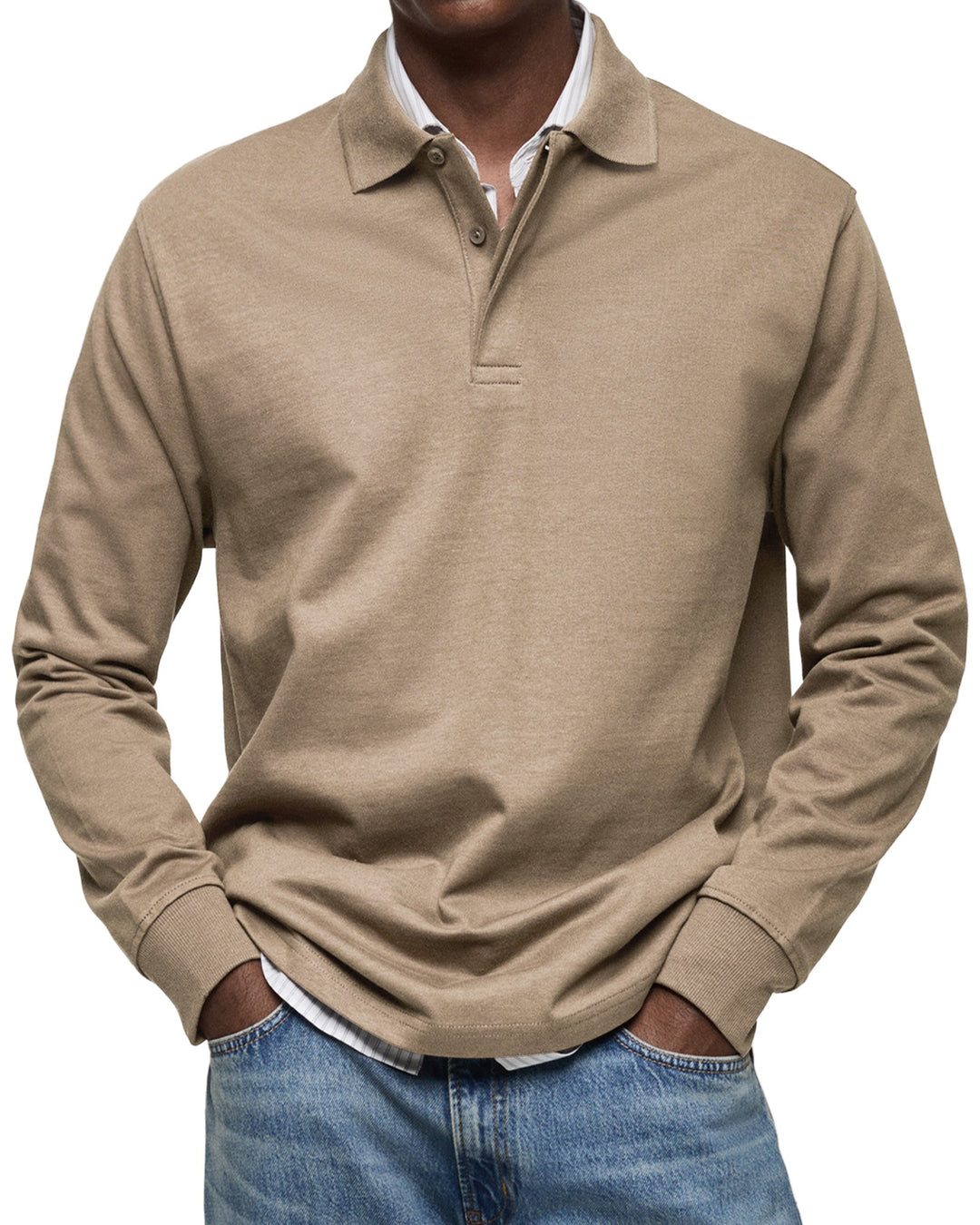 Tobias | Luxuriöses Langarm-Poloshirt