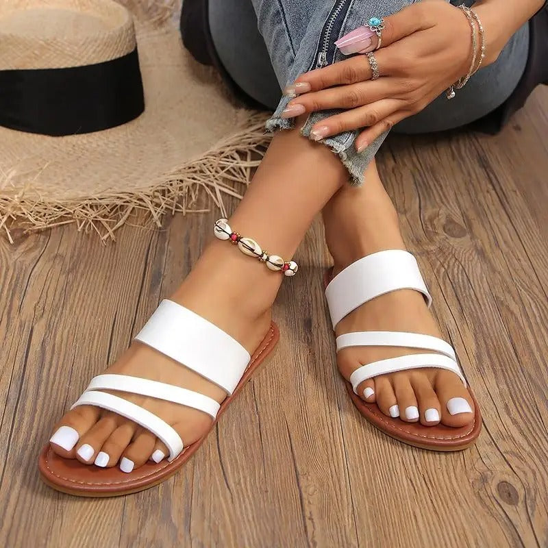 Damen - Bequeme Sandalen - Atmungsaktives Material - Ideal für Alltag und Freizeit