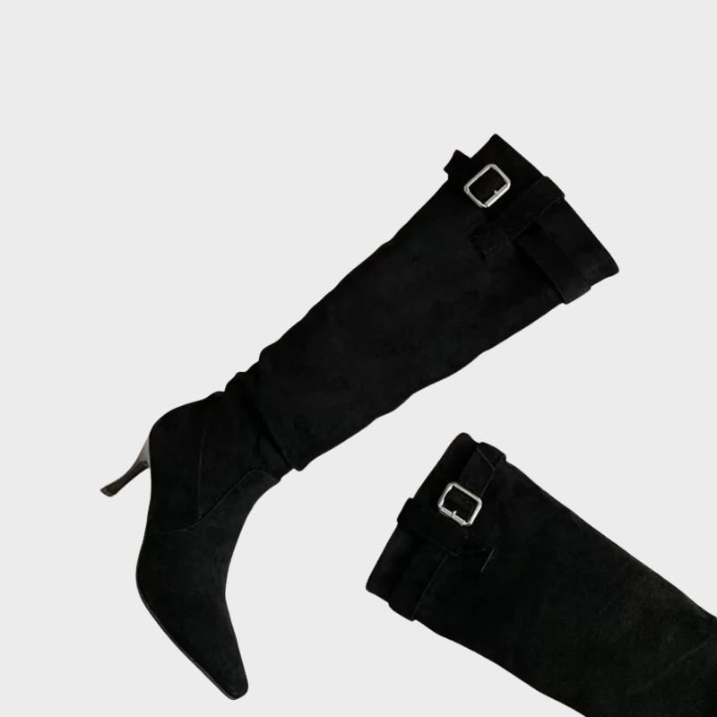 Sabrina – Schicke Kniestiefel mit Schnallen