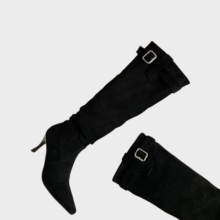 Sabrina – Schicke Kniestiefel mit Schnallen