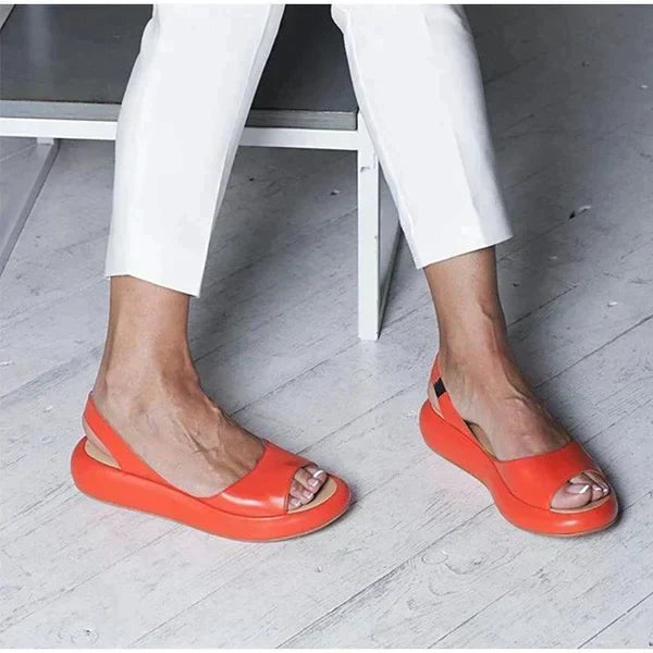 Damen - Bequeme Peeptoe-Sandalen - Komfortabel und stilvoll - Ideal für den Sommer