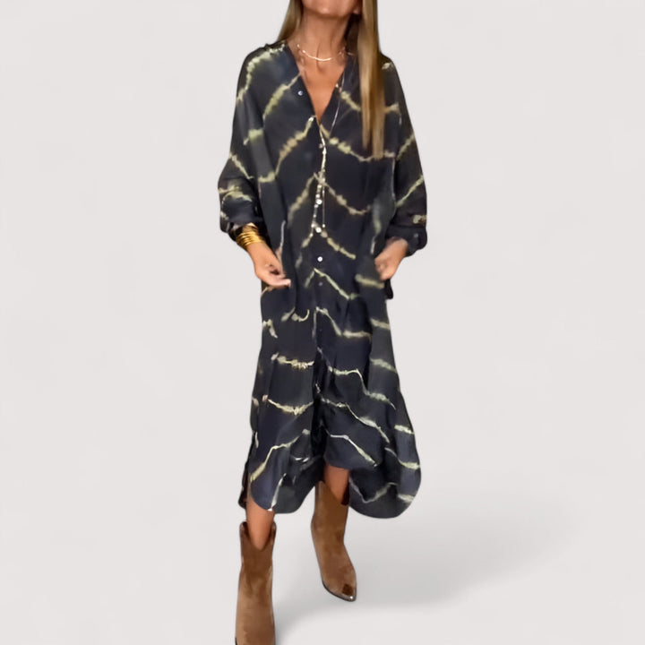 Maren™ | Gestreiftes Maxikleid