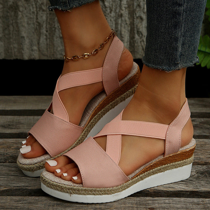 Damen Plateau High Heels – Kreuzriemen, Atmungsaktiv & Vielseitig