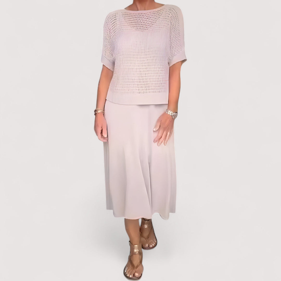 Claudia™ | Sommerkleid mit Strickoberteil