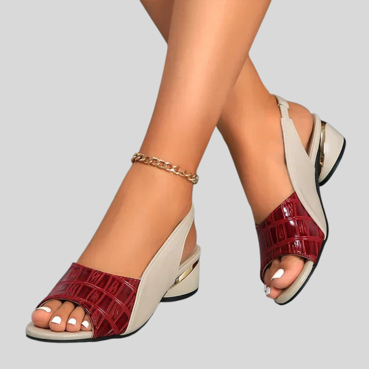 Damen Sandalen | Offene Zehenpartie, Slingback-Design, Blockabsatz & Eleganter Freizeitstil