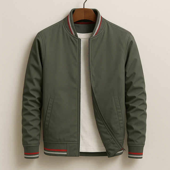Leon - Elegante gestreifte Bomberjacke