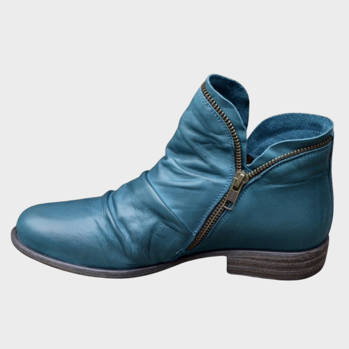 Babs – Lässige Lederstiefel mit Reißverschluss