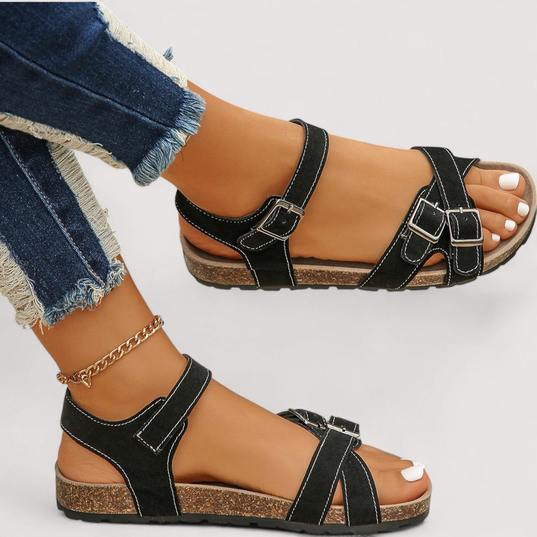 Inka™ | Kork-Kreuzriemen-Sandalen