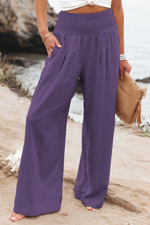 Verena | Damen Weit geschnittene Hose mit Hoher Taille und Lockerer Passform