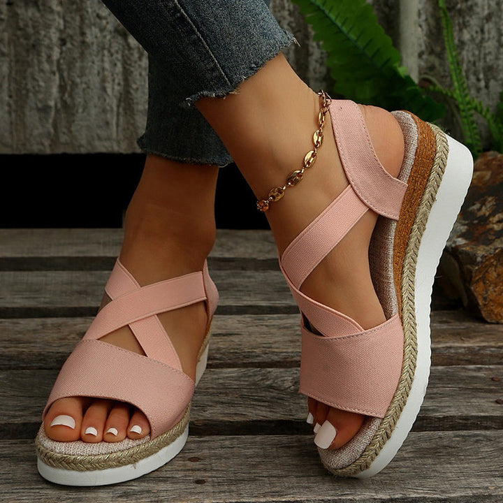 Damen Plateau High Heels – Kreuzriemen, Atmungsaktiv & Vielseitig