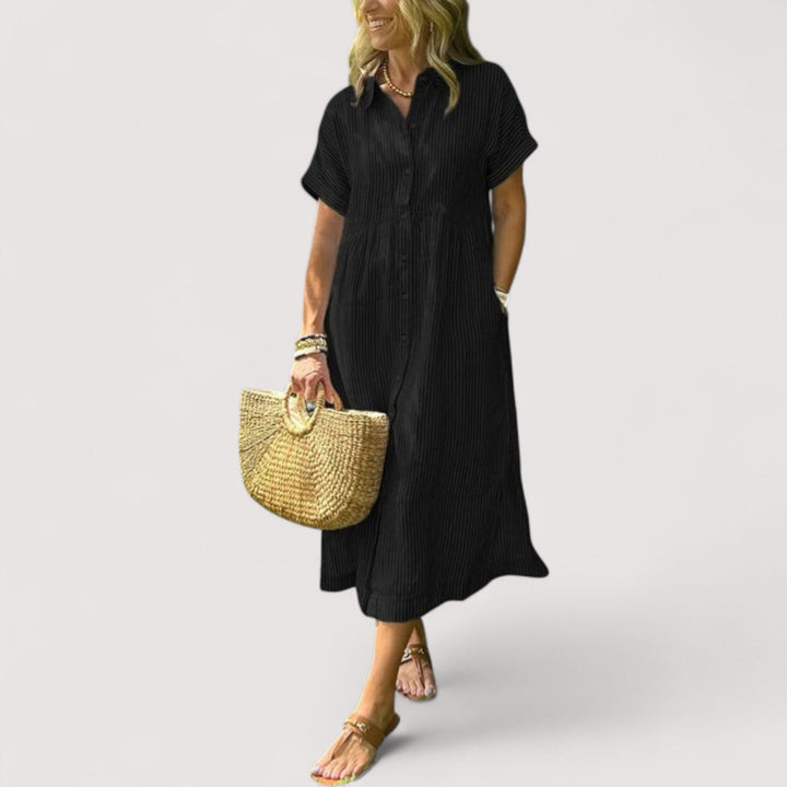 Rea™ | Gestreiftes Hemdblusenkleid