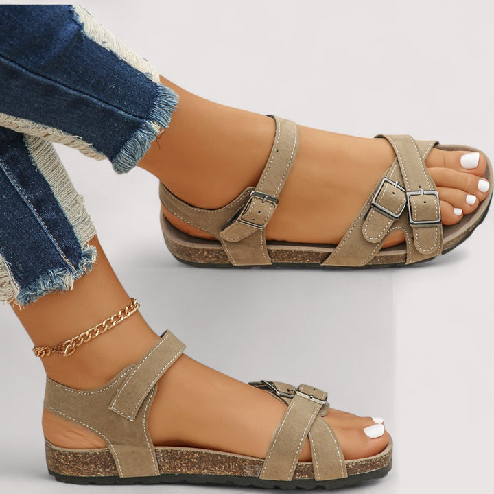 Inka™ | Kork-Kreuzriemen-Sandalen