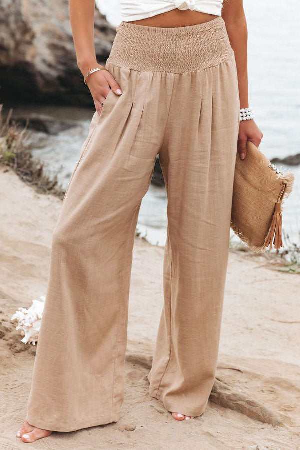 Verena | Damen Weit geschnittene Hose mit Hoher Taille und Lockerer Passform