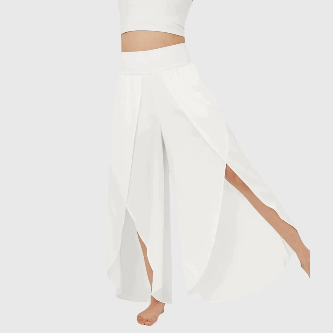Jasmin | Damen Luftige Lounge-Hose mit Schlitz-Design