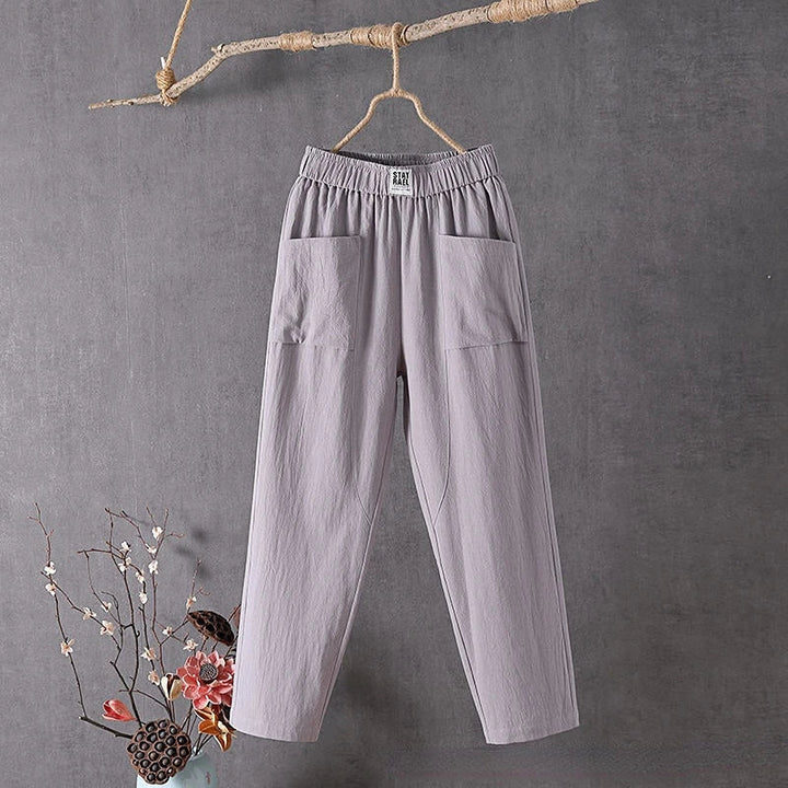 Eva | Damen Hose mit Elastischem Bund und Relaxed Fit