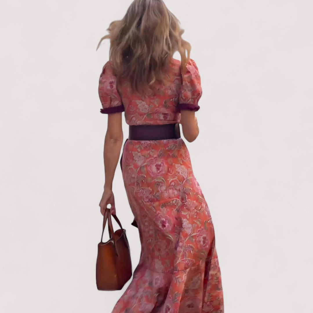Sif™ | Elegantes Rosa Maxikleid