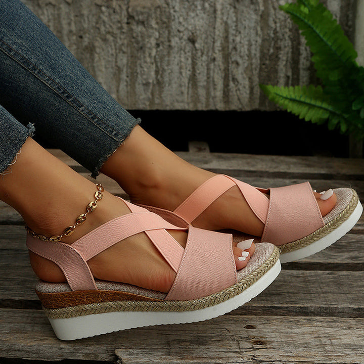 Damen Plateau High Heels – Kreuzriemen, Atmungsaktiv & Vielseitig