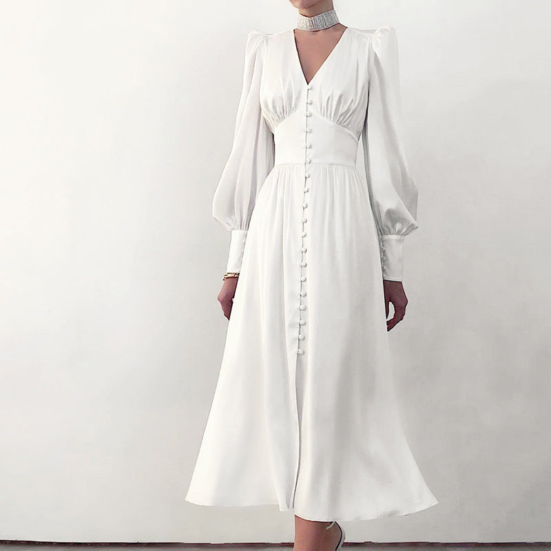 Mekko mit langen Ärmeln - Satinartiger Glanz und Eleganz