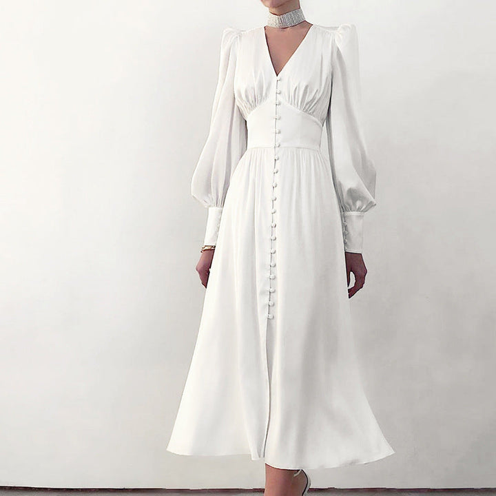Mekko mit langen Ärmeln - Satinartiger Glanz und Eleganz