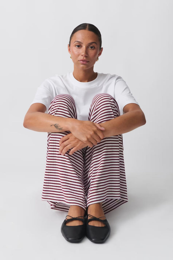 Katharina | Damen Frühlings-Gestreifte Relaxed-Hose