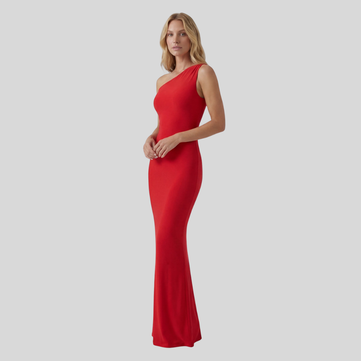 Damen Abend-Maxikleid | One-Shoulder-Design, Figurbetonter Schnitt, Bodenlange Silhouette & Moderner Festlicher Stil
