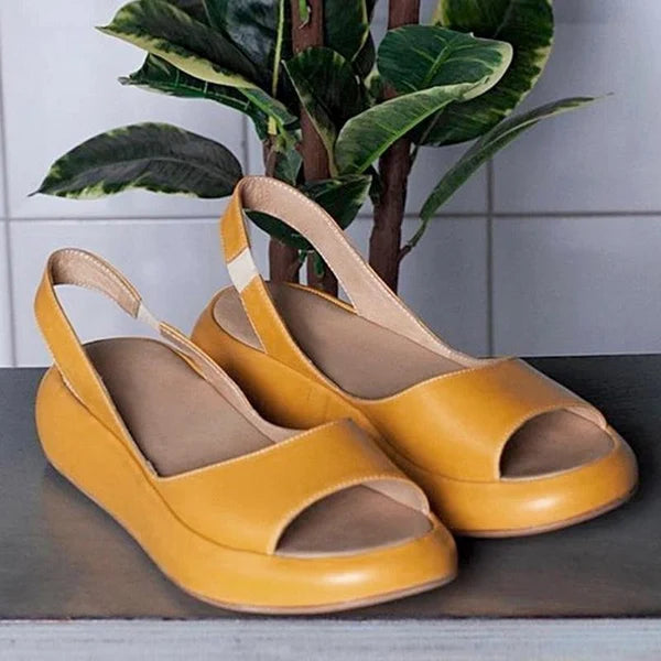 Damen - Bequeme Peeptoe-Sandalen - Komfortabel und stilvoll - Ideal für den Sommer