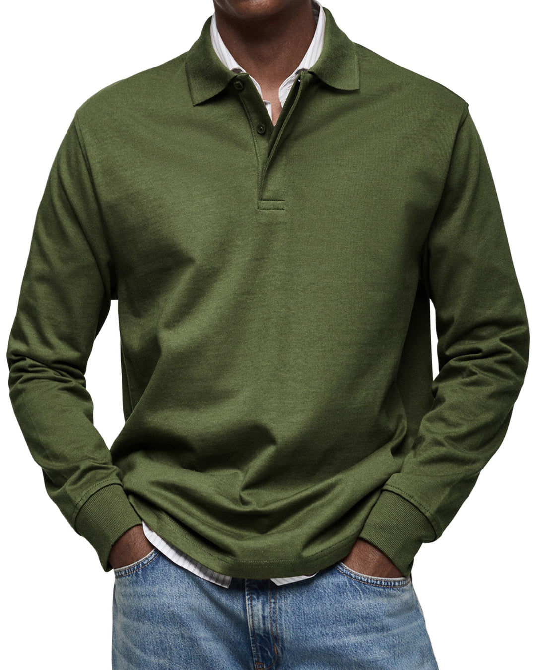 Tobias | Luxuriöses Langarm-Poloshirt