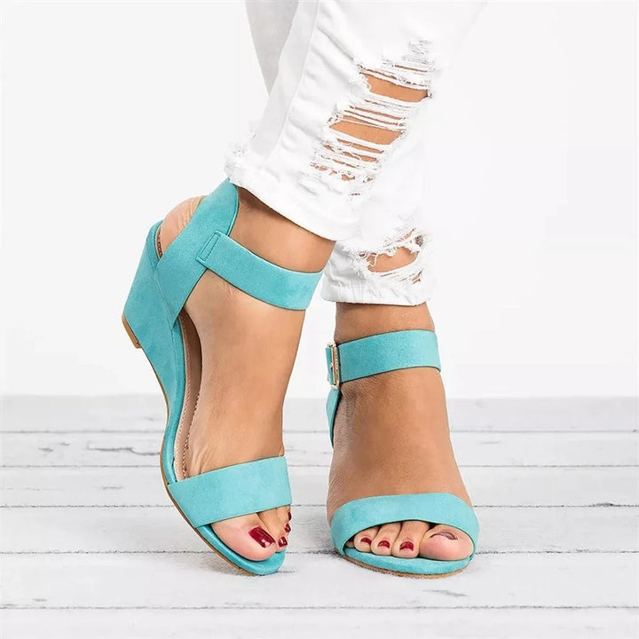Damen Keilabsatz-Sandalen – Knöchelriemen, Offene Zehe & Vielseitig Elegant