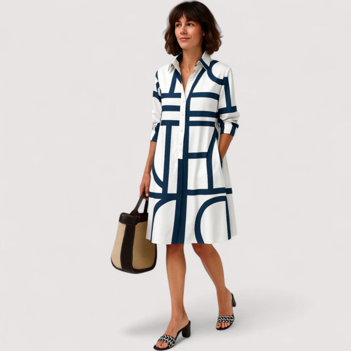 Lili™ | Geometrisches Midikleid