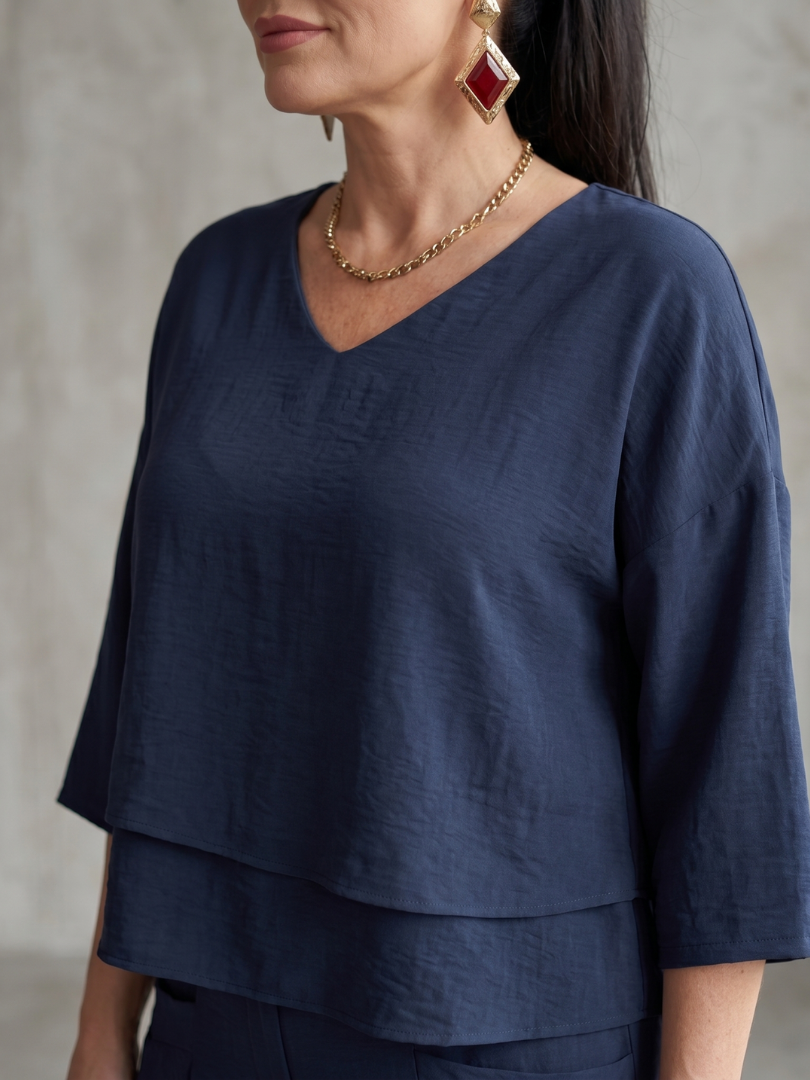 Damen Zweiteiler Set | Leinen Look – Lockerer Schnitt, Weites Bein & Moderner Minimal Chic Stil