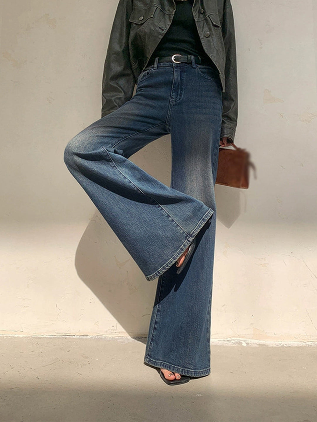 Bettina | Damen Streetstyle-Jeans mit hoher Taille und weitem Bein