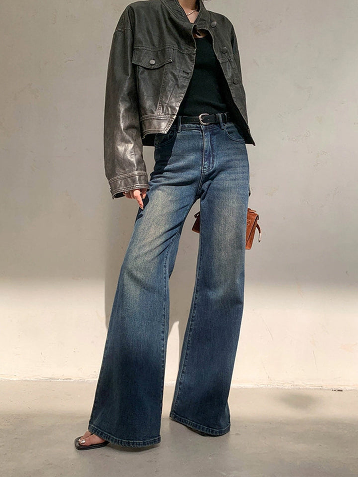 Bettina | Damen Streetstyle-Jeans mit hoher Taille und weitem Bein