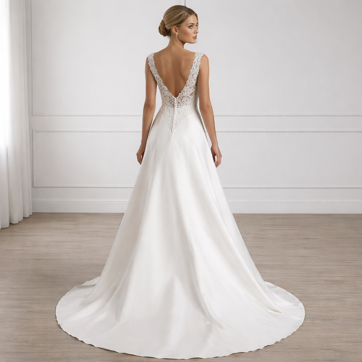 Hochzeitskleid | Damen Brautkleid – Spitze, Halbtailliert & Romantisch