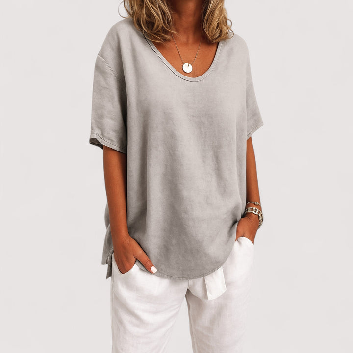 Sigrid™ | Baumwoll-Leinen-T-Shirt