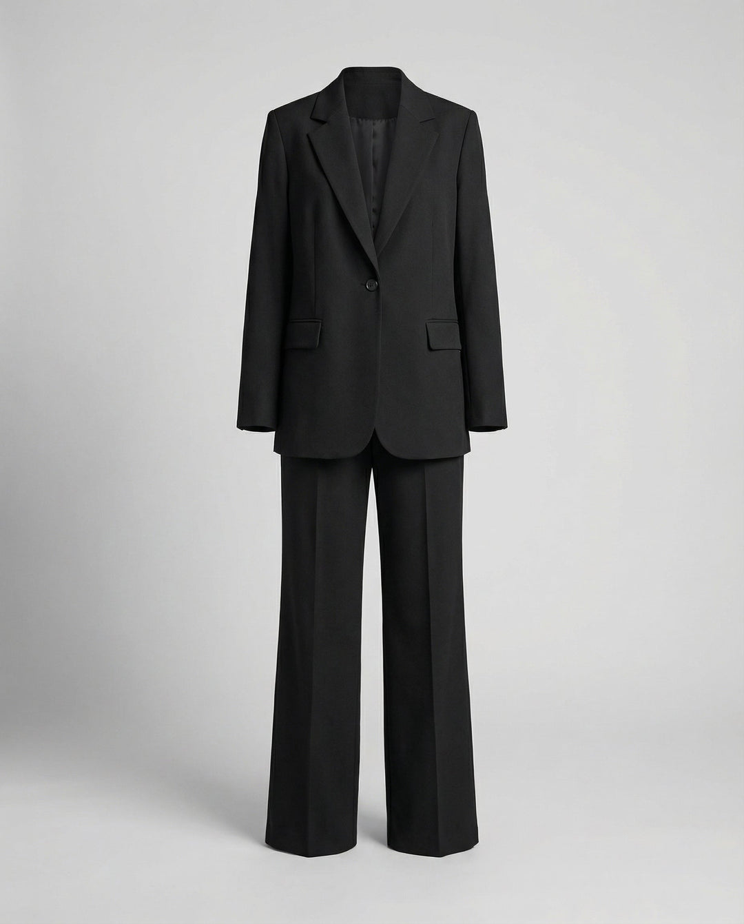 Damen Blazer Anzug Set | Klassischer Schnitt – Zweireihiger Blazer, Weite Hose & Moderner Business Chic Stil
