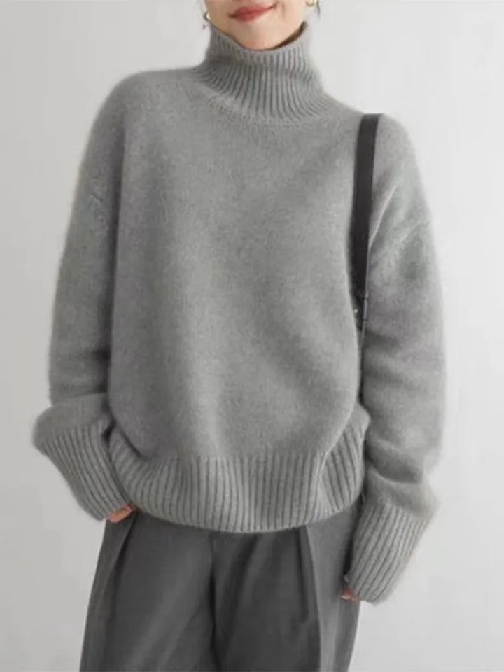 Greta | Kaschmirpullover mit hohem Kragen