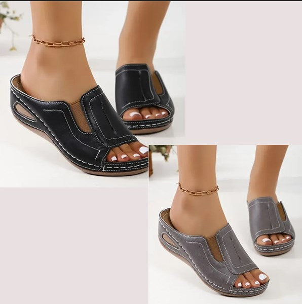 Camilla | Damen Orthopädische Sandalen – Offener Rücken, Atmungsaktiv & Stilvoll