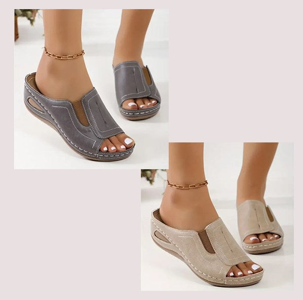 Camilla | Damen Orthopädische Sandalen – Offener Rücken, Atmungsaktiv & Stilvoll