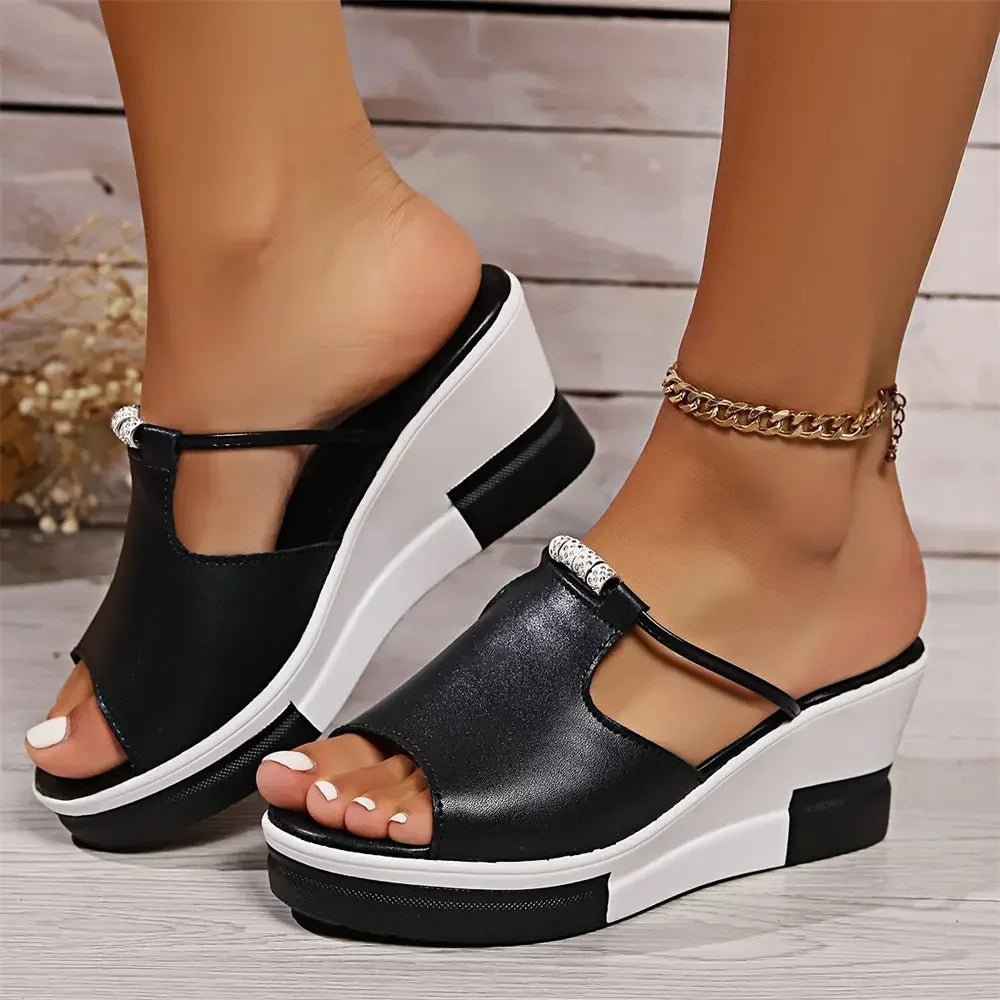 Damen Plateau Sandalen | Riemen Design – Keilabsatz, Moderne Optik & Komfortabler Sommer Stil