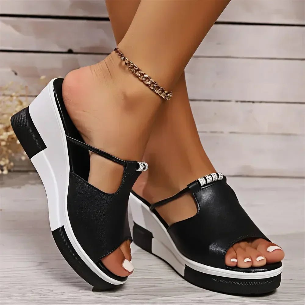 Damen Plateau Sandalen | Riemen Design – Keilabsatz, Moderne Optik & Komfortabler Sommer Stil