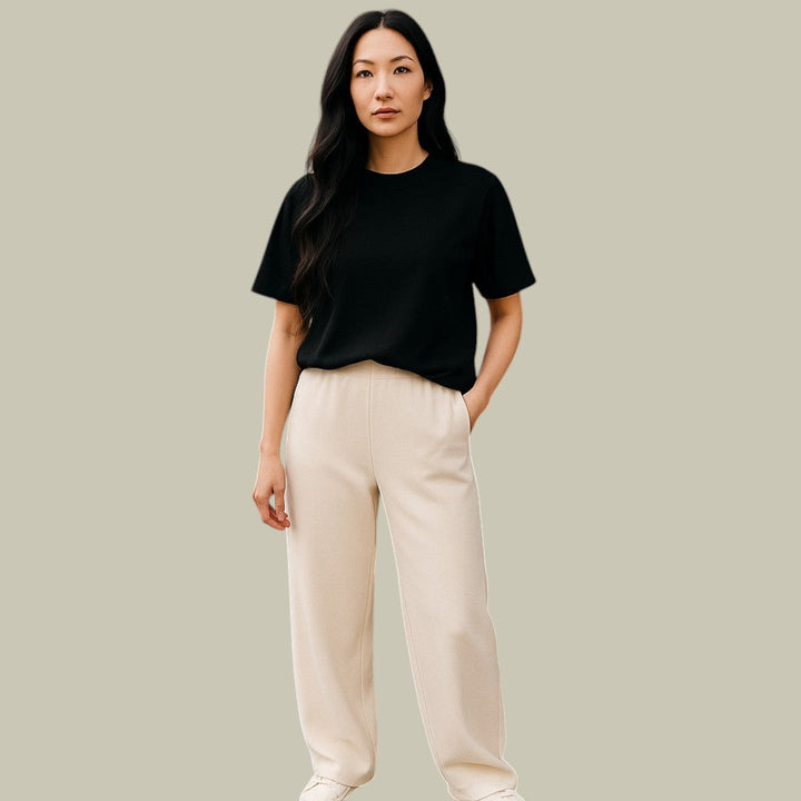 Claudia | Damen Klassische Wollhose mit Plissierter Vorderseite