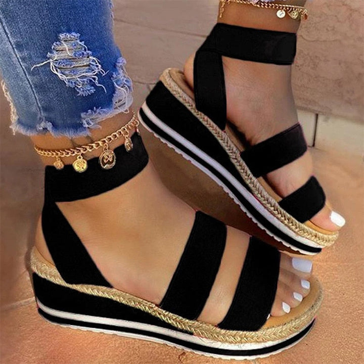 Damen Sommer High Heels – Kreuzriemen-Design, Mittelhoher Absatz & Stilvoll