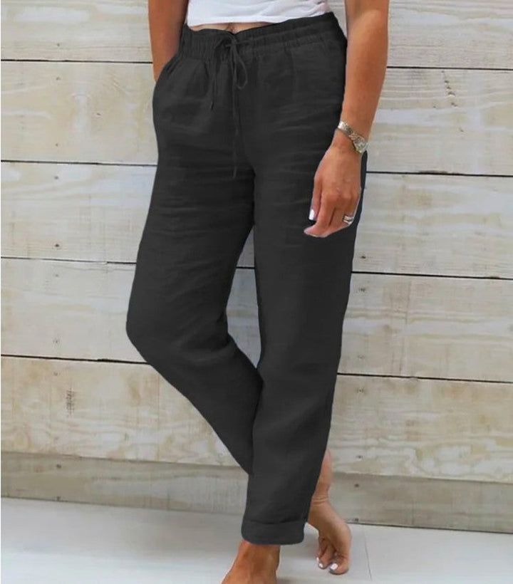 Birgit | Damen Hose mit Kordelzug und Legerer Passform