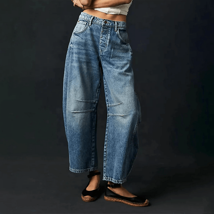 Leonie | Damen Locker geschnittene High-Waist Freizeitjeans