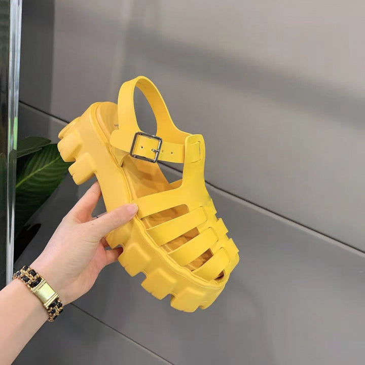 Zebie | Damen Plateau-Sandalen – Geschlossene Zehenkappe, Stabil & Komfortabel